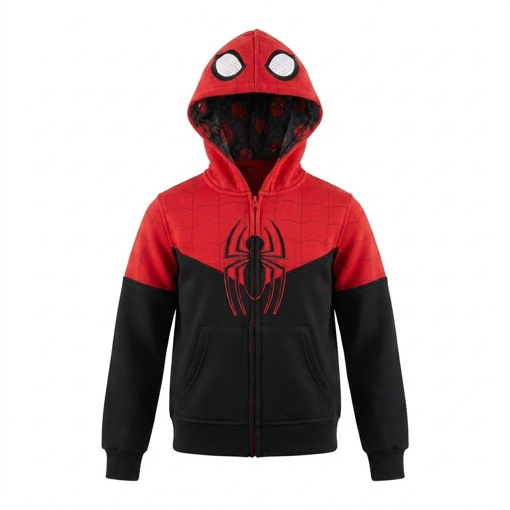 Marvel Spider-Man‎ Boys Red and Black Mask Hoodie Size 6/7